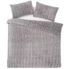 Very Home Marl Fleece Duvet Cover Set - Grey