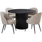 Very Home Carina Round 120 Cm Dining Table And 4 Chairs