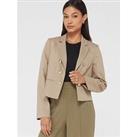 V By Very Cropped Blazer With Horn Buttons