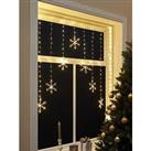 Very Home Warm White Snowflake Christmas Curtain Light