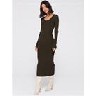 V By Very Knitted Spaced Dyed Midi Dress