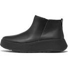 Fitflop F-Mode Leather Flatform Zip Ankle Boots - All Black