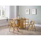 Julian Bowen Savoy 150 Cm Folding Dining Table + 4 Chairs Set