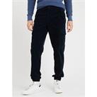 Tommy Hilfiger Cargo Corduroy Cuffed Trousers - Navy