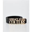 Versace Jeans Couture Cintura Couture Logo Buckle Belt - Black/Gold