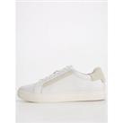 Calvin Klein Clean Cupsole Lace Up Leather Trainer - White