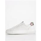 Calvin Klein Jeans Chunky Cupsole Leather Trainer - White/Purple