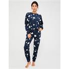 V By Very Fleece Sweat And Jogger Lounge Set