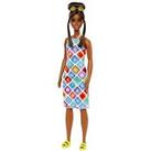 Barbie Fashionista Doll - #210 With Bun And Crochet Halter Dress