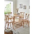 Very Home Bobbin 120 Cm Round Dining Table + 4 Chairs