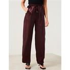 V By Very Satin Trouser - Purple