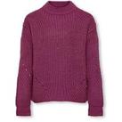 Only Kids Girls Wriley Knitted Jumper - Red Violet
