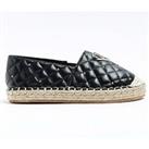 River Island Girls Quilted Espadrille Shoes - Black