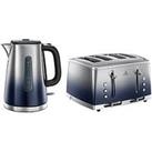 Russell Hobbs Eclipse Blue Kettle & Toaster Bundle
