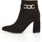 V By Very Block Heel With Ankle Detail - Black
