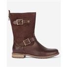 Barbour Millie Calf Length Leather Ankle Boot - Brown