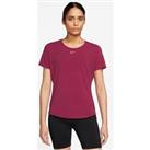 Nike Dri-Fit Uv One Luxe Women'S Short-Sleeve Top - Red