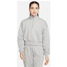 Nike Sportswear Phoenix Fleece Women'S Oversized 1/2-Zip Crop Sweatshirt - Grey