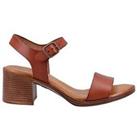 Hush Puppies Gabby Heeled Leather Sandals - Tan