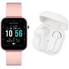 Reflex Active Series 13 Pink Smart Watch And True Wireless Sound Earbud Set