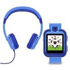 Tikkers Plain Blue Interactive Watch & Headphone Set