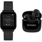 Tikkers Teen Series 10 Black Smart Watch And Earbuds Set