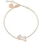 Radley Park Place Ladies 18Ct Rose Gold Plated Sterling Silver Clear Stone Jumping Dog Bracelet