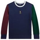 Ralph Lauren Boys Colour Block Sweatshirt - French Navy Multi