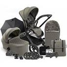 Icandy Core Complete Bundle - Pushchair, Carrycot, Footmuff & Accessories , Light Moss
