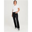 Lucy Mecklenburgh X V By Very Straight Leg Jeans - Black