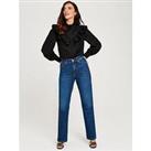 Lucy Mecklenburgh X V By Very Straight Leg Jeans - Blue