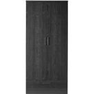 Everyday Panama 2 Door 1 Drawer Wardrobe - Black - Fsc Certified