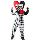 Halloween Child 2-Faced Jester Clown Costume