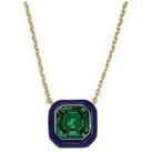 Fossil Green Crystal And Enamel Necklace