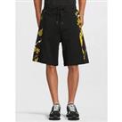 Versace Jeans Couture Contrast Baroque Chain Print Side Shorts - Black