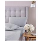 Silentnight Supersoft Brushed Cotton Fitted Sheet And Pillowcase Set - Silver