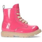 Tommy Hilfiger Girls Lace Up Patent Boot - Fuchsia