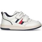 Tommy Hilfiger Boys Stripes Low Cut Velcro Sneaker - Off White