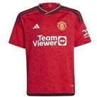 Adidas Manchester United Junior 23/24 Home Stadium Replica Shirt - Red