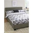 Everyday Marston Faux Leather Bed Frame With Mattress Options (Buy And Save!) - Grey - - Fsc Certifi