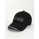 Boss Logo Embroidered Cap - Black