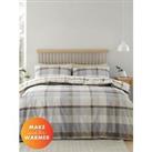 Catherine Lansfield Check Brushed Cotton Duvet Cover Set