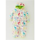 Columbia Infant Snuggly Bunny Dinosaur Print Bunting Insulated Snowsuit - Beige