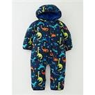 Columbia Infant Snuggly Bunny Dinosaur Print Bunting Insulated Snowsuit - Navy
