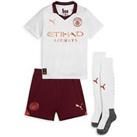 Puma Manchester City 23/24 Away Little Kids Kit
