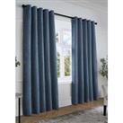 Curtina Textured Chenille Lined Eyelet Curtains