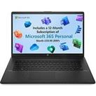 Hp 17-Cn0104Na Laptop - 17.3In Fhd, Intel Pentium Silver, 4Gb Ram, 128Gb Ssd, With Microsoft 365 Personal Included - Black - Laptop Only