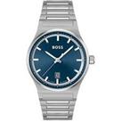 Boss Gents Boss Candor Stainless Steel Bracelet Watch With Blue Dial