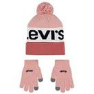 Levi'S Kids Beanie And Glove Set - Pink
