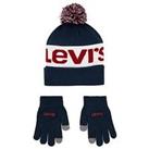 Levi'S Kids Beanie And Glove Set - Blue